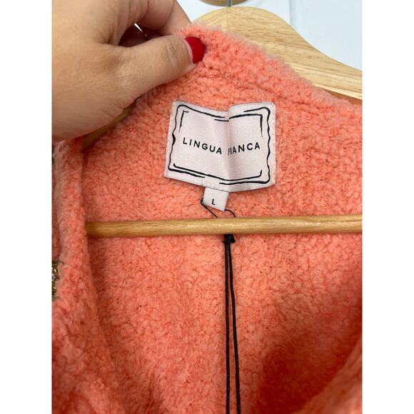 NWT Lingua Franca Nala Beaded Boucle-Knit Button-Down Cardigan Size: Large - Picture 6 of 12